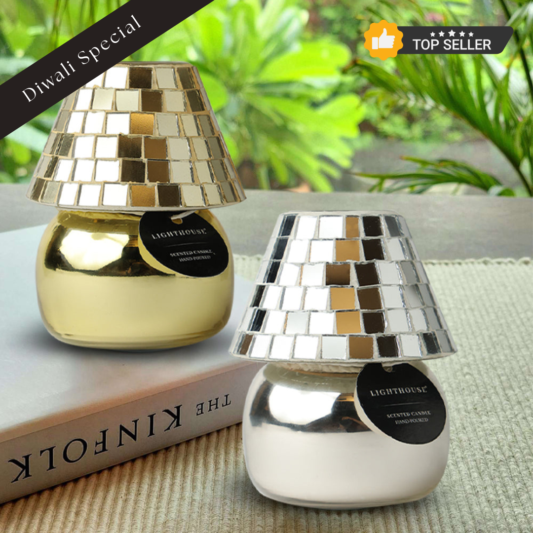 Combo Pack of 2 Lamp Candles - Mosaic Gold & Silver