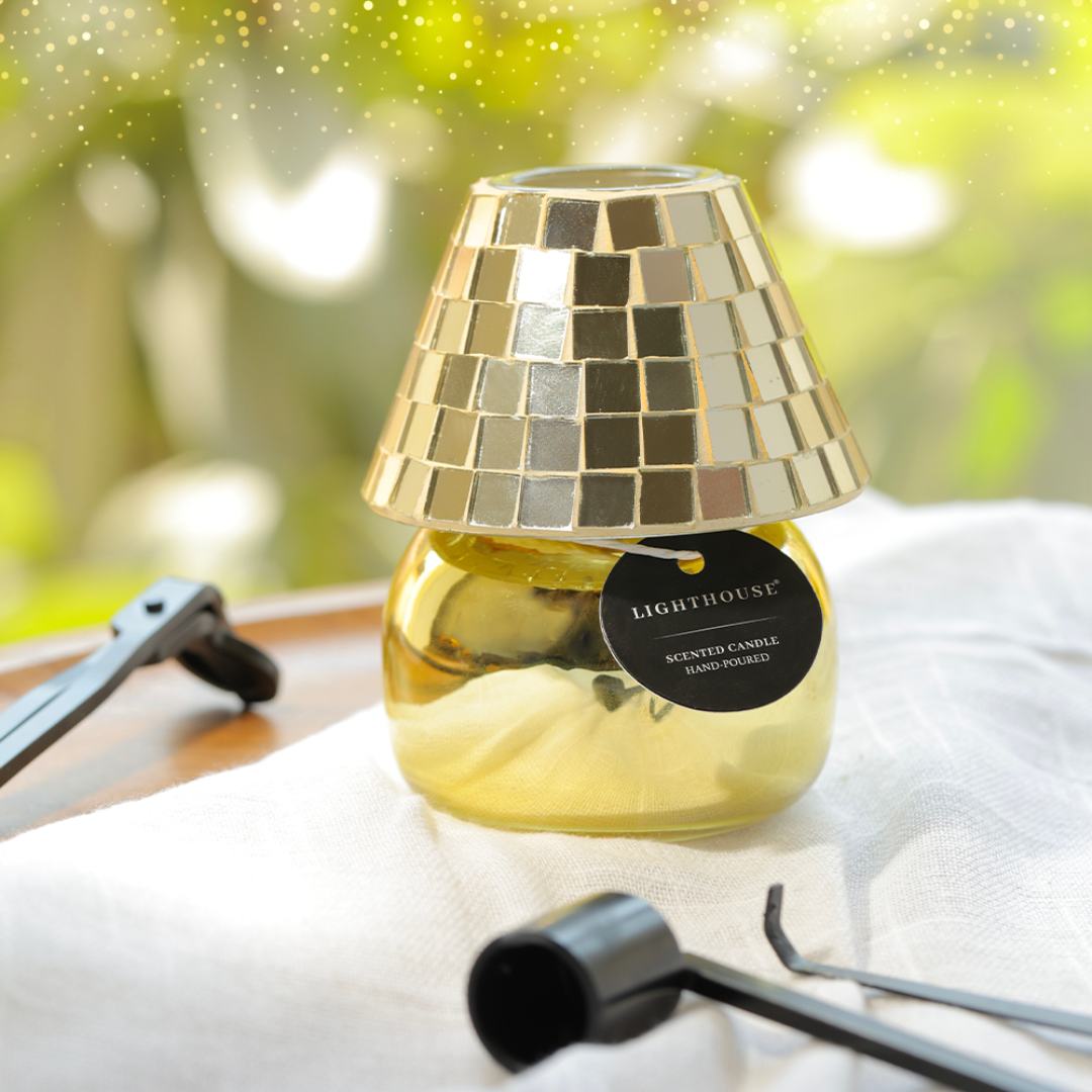 Disco Gold Lamp Scented Candle - Final Clearance
