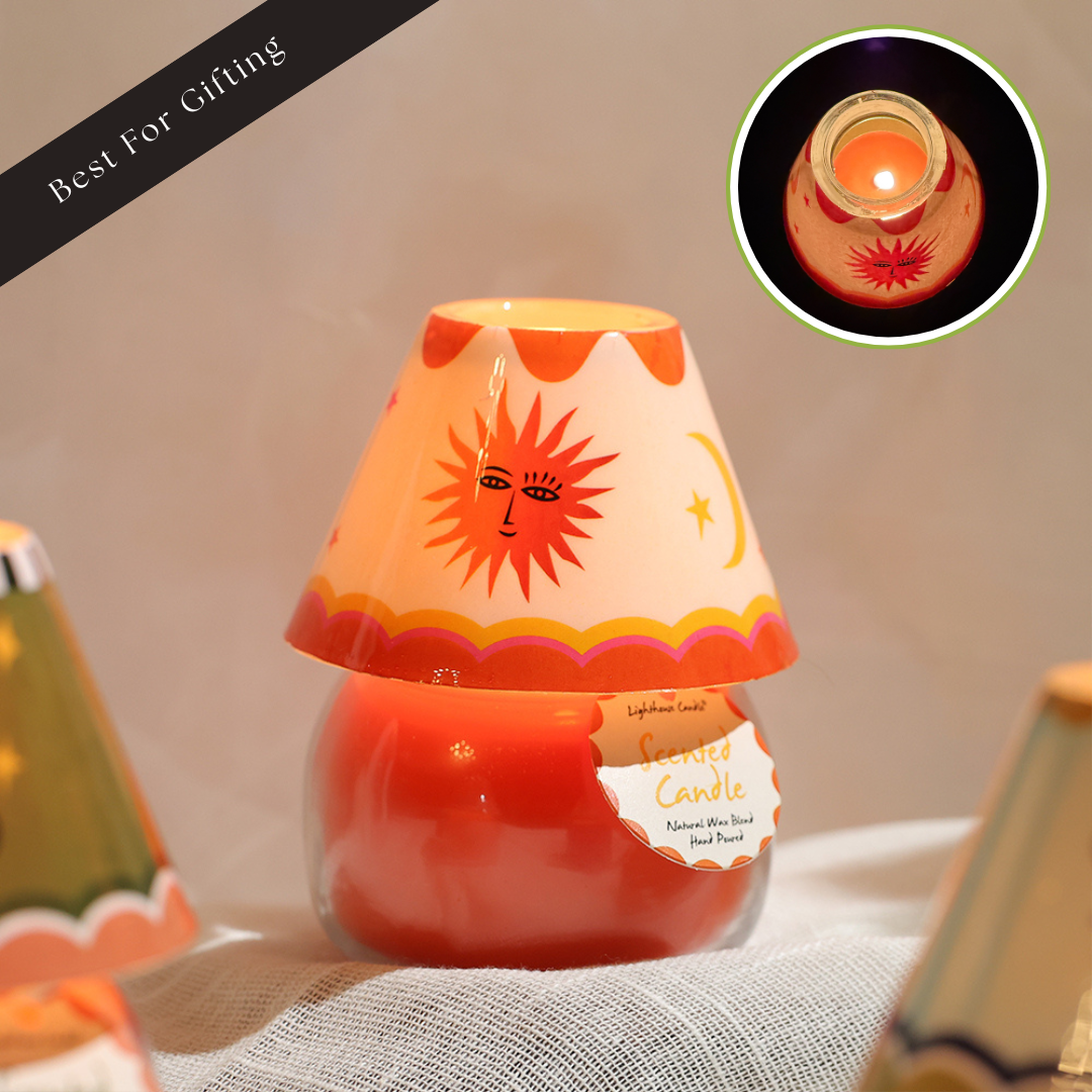Boho Glass Lamp Scented Candle - Mystic Sun