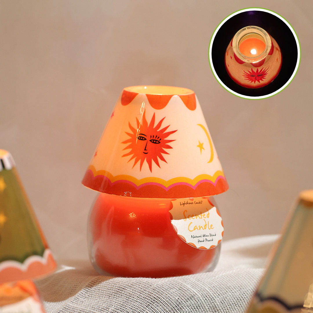 Boho Glass Lamp Scented Candle - Mystic Sun