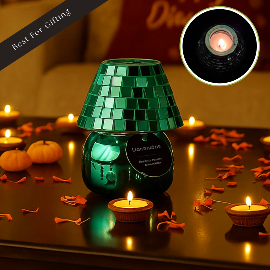 Disco Vibes Lamp Scented Candle - Mosaic Green