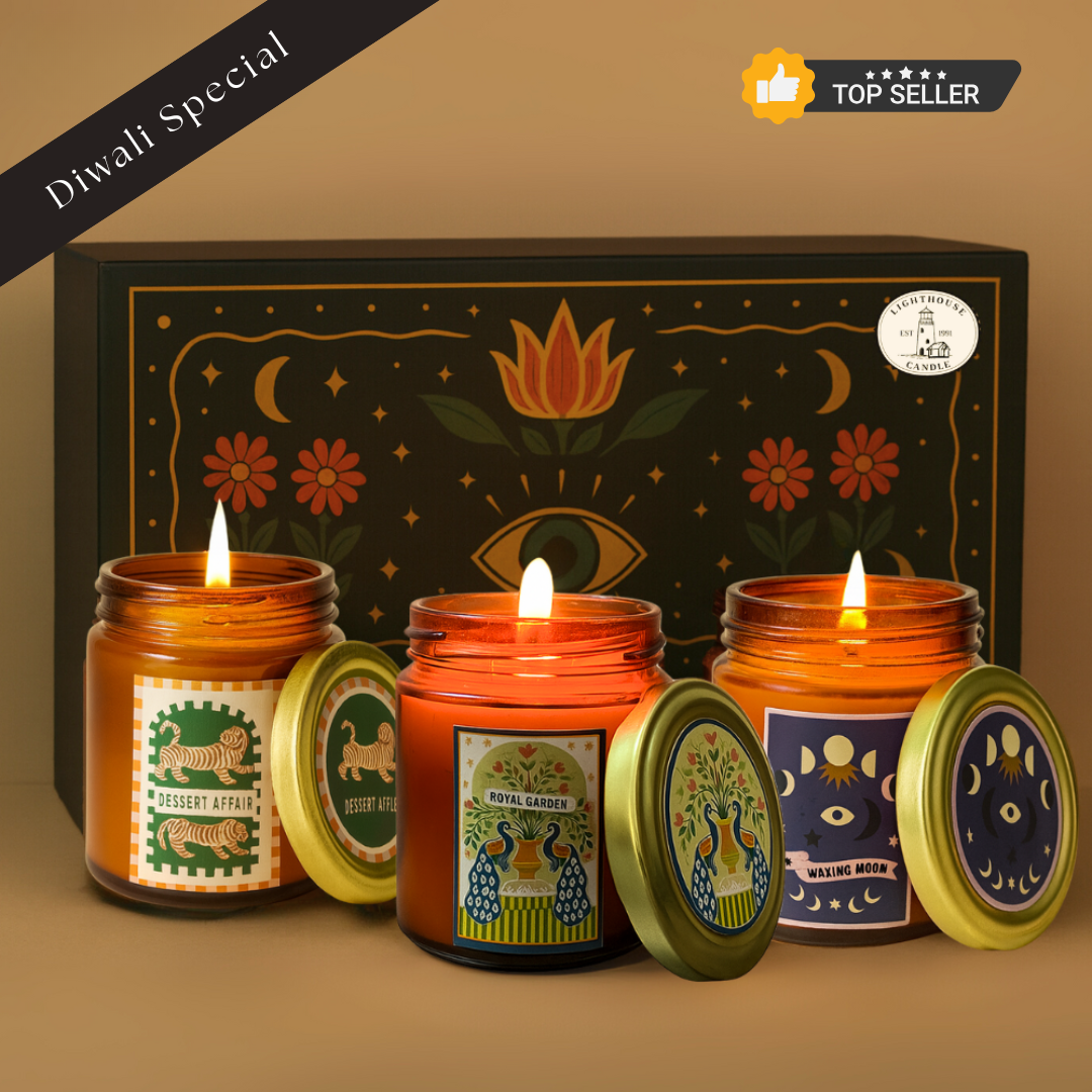 Pack of 3 Boho Rituals Candles - Festive Gift Set