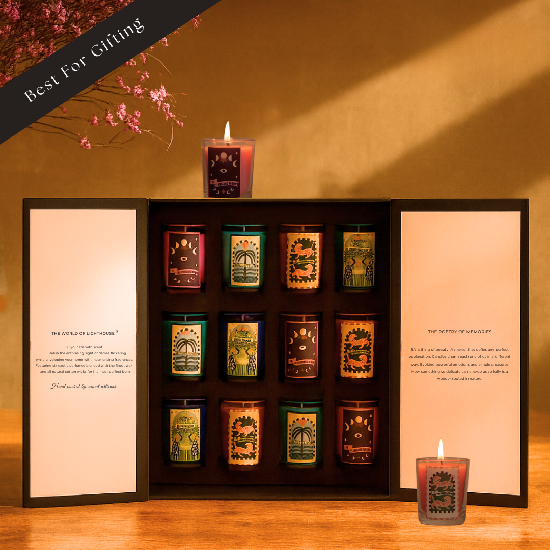 Royal Fest Gift Box with 12 Scented Candles