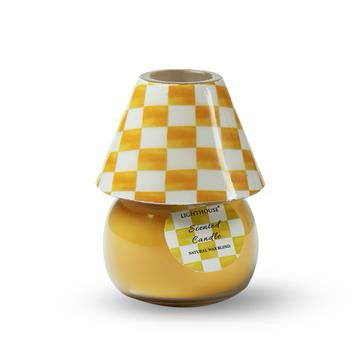 Checkered Yellow Lamp Candle - Final Clearance