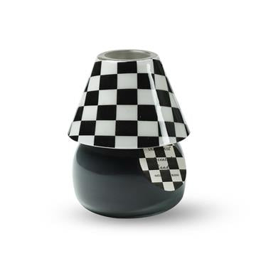 Checkered Black Lamp Candle - Final Clearance