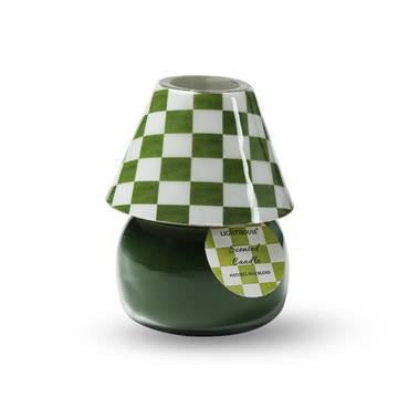 Checkered Green Lamp Candle - Final Clearance