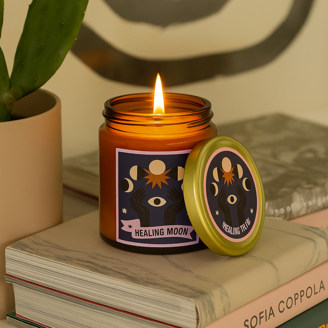 Festive Tales Scented Candle Jar - Healing Moon