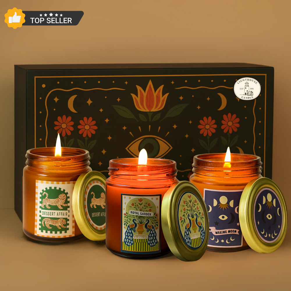 Pack of 3 Boho Rituals Candles - Festive Gift Set