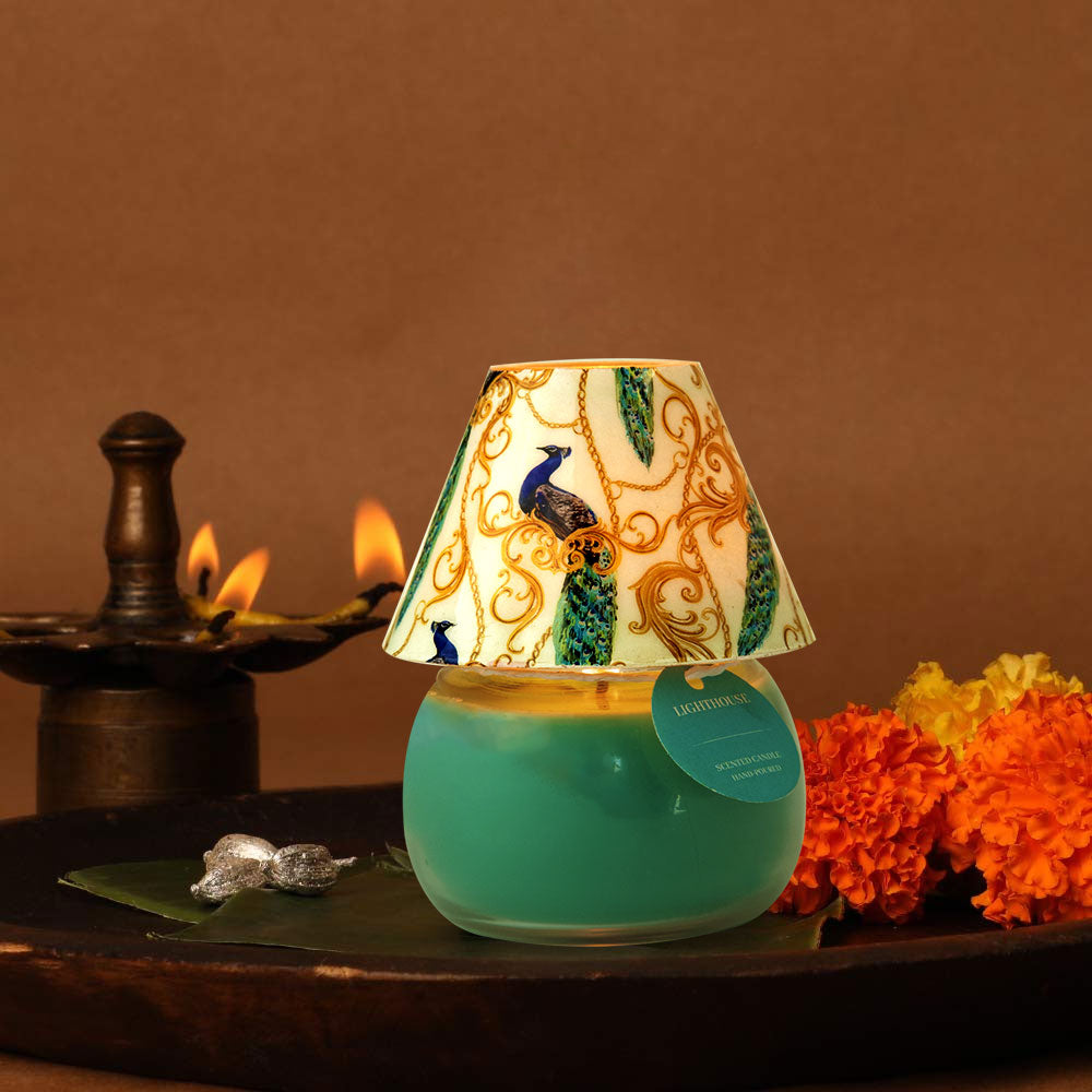 Peacock Lamp Scented Candle - Final Clearance