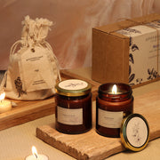 Scented Candle Online India All orders dispatch within 48 hours. 100% Free Returns. Happiness Guaranteed. Candles Pack of 2 Aromatherapy Jar Candles with Wooden Wicks and Cotton Bag (<b>Romance + Indulgence</b>) Candle for Decoration