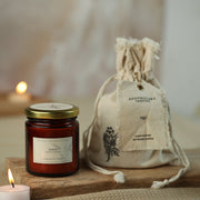 Scented Candle Online India All orders dispatch within 48 hours. 100% Free Returns. Happiness Guaranteed. Candles Pack of 2 Natural Wax Jar Candles with Wooden Wicks and Cotton Bag (<b>Stress Relief + Sleep</b>) Candle for Decoration