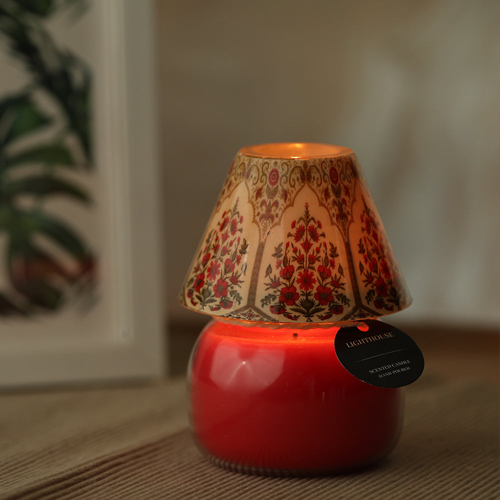 Diwali Candle Gift Set Scented Candle Lamp Rose Garden Aroma