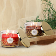Scented Candle Online India All orders dispatch within 48 hours. 15-Days Easy Returns. Happiness Guaranteed. Candles 3 - Wick Soy Jar Candles Combo of 2 - Rose Garden & Royal Oudh Candle for Decoration
