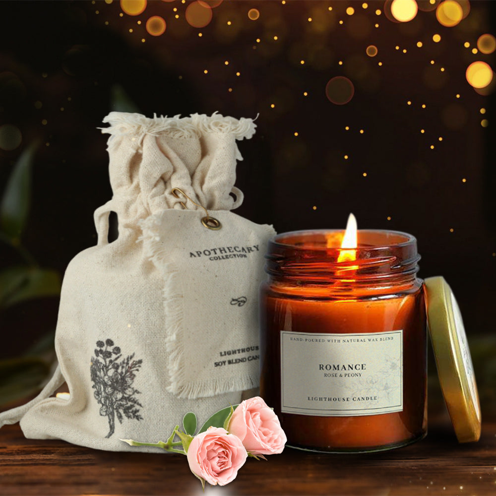 Scented Candle Online India All orders dispatch within 48 hours. 15-Days Easy Returns. Happiness Guaranteed. Candles Aromatherapy Scented Candle Jar with Wooden Wick - Rose & Peony Candle for Decoration