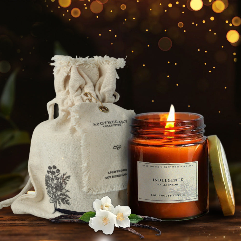 Scented Candle Online India All orders dispatch within 48 hours. 15-Days Easy Returns. Happiness Guaranteed. Candles Aromatherapy Scented Candle Jar with Wooden Wick - Vanilla Caramel Candle for Decoration