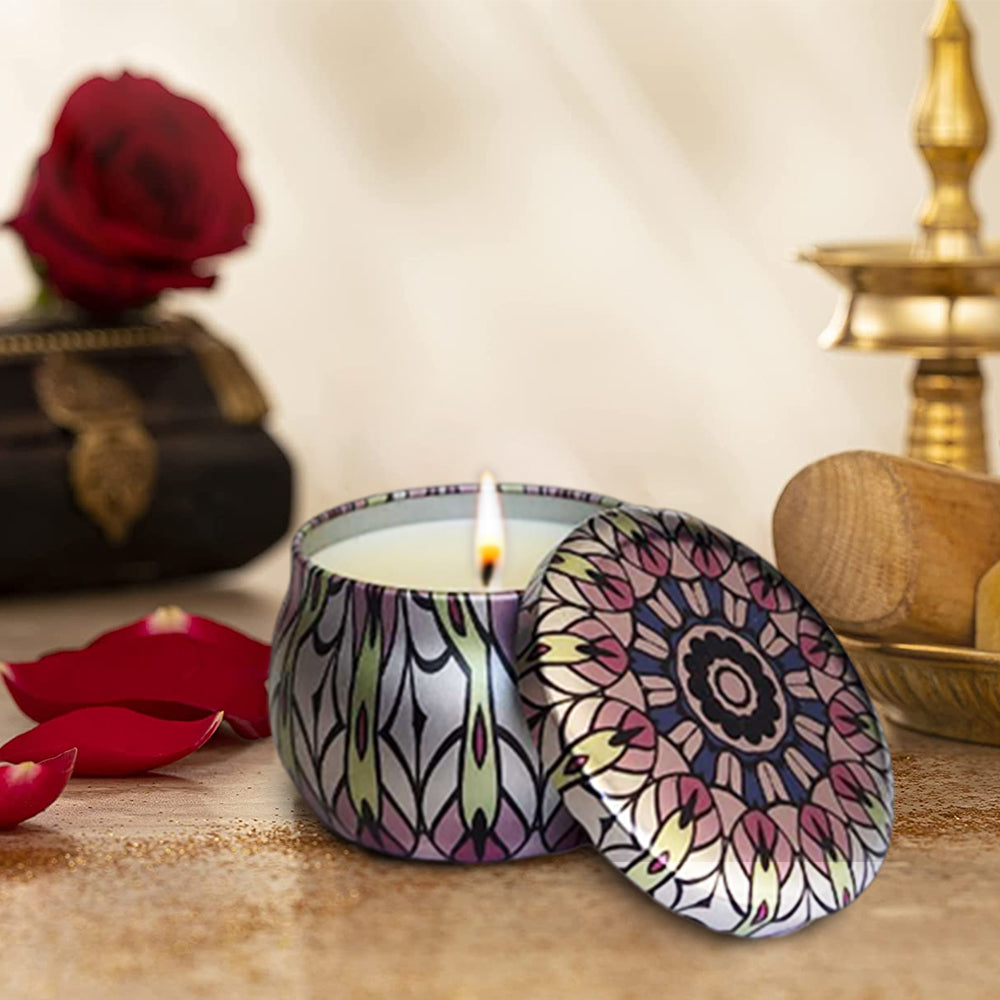 Scented Candle Online India All orders dispatch within 48 hours. 15-Days Easy Returns. Happiness Guaranteed. Festive Tin Scented Candle - Colour 4 Candle for Decoration