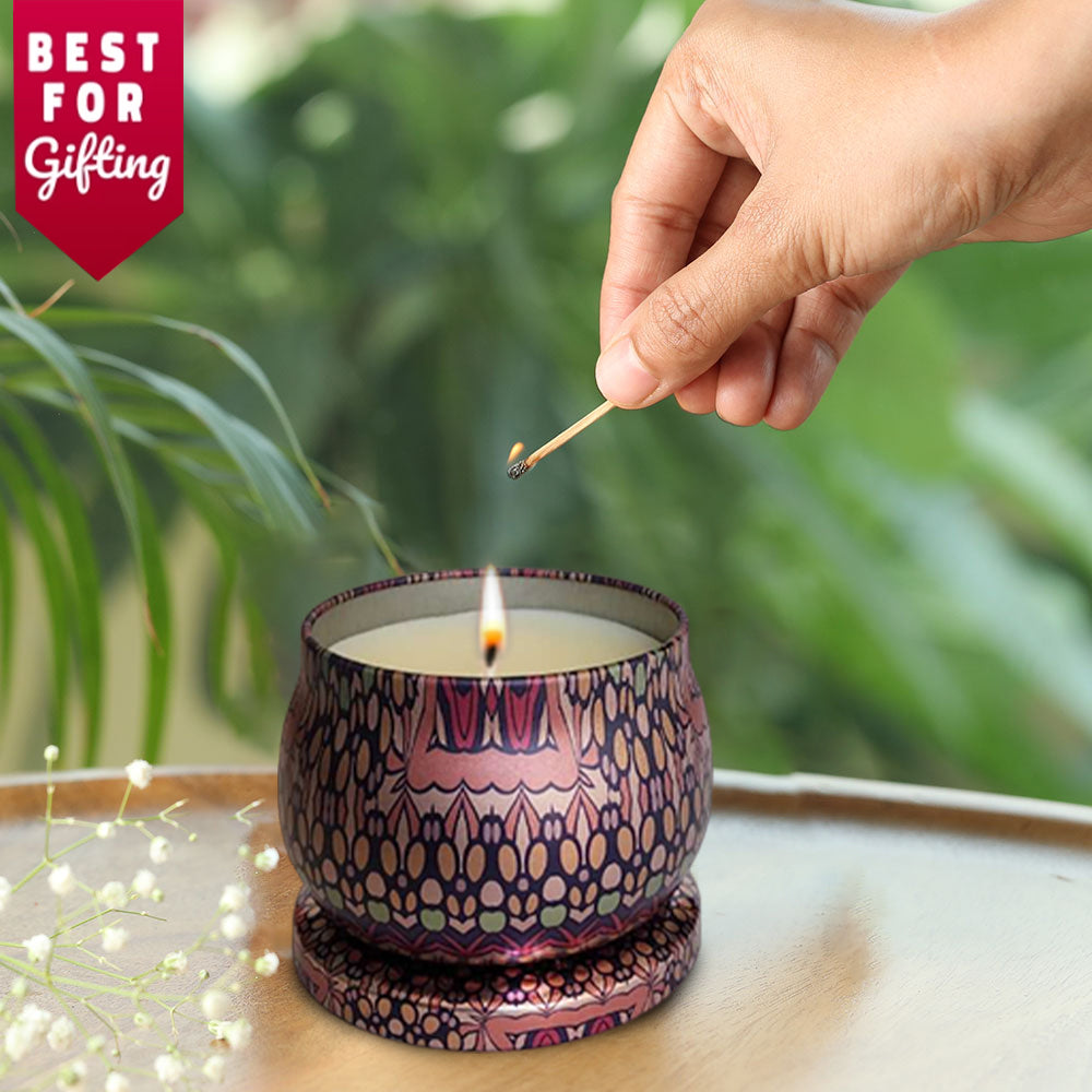Scented Candle Online India All orders dispatch within 48 hours. 15-Days Easy Returns. Happiness Guaranteed. Festive Tin Scented Candle - Colour 5 Candle for Decoration