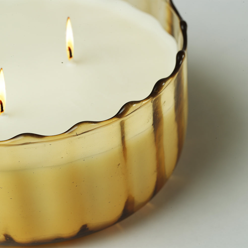 Scented Candle Online India Lighthouse Candle Scented Candle Flora Jar Scented Candle - Vanilla Caramel Aroma Candle for Decoration