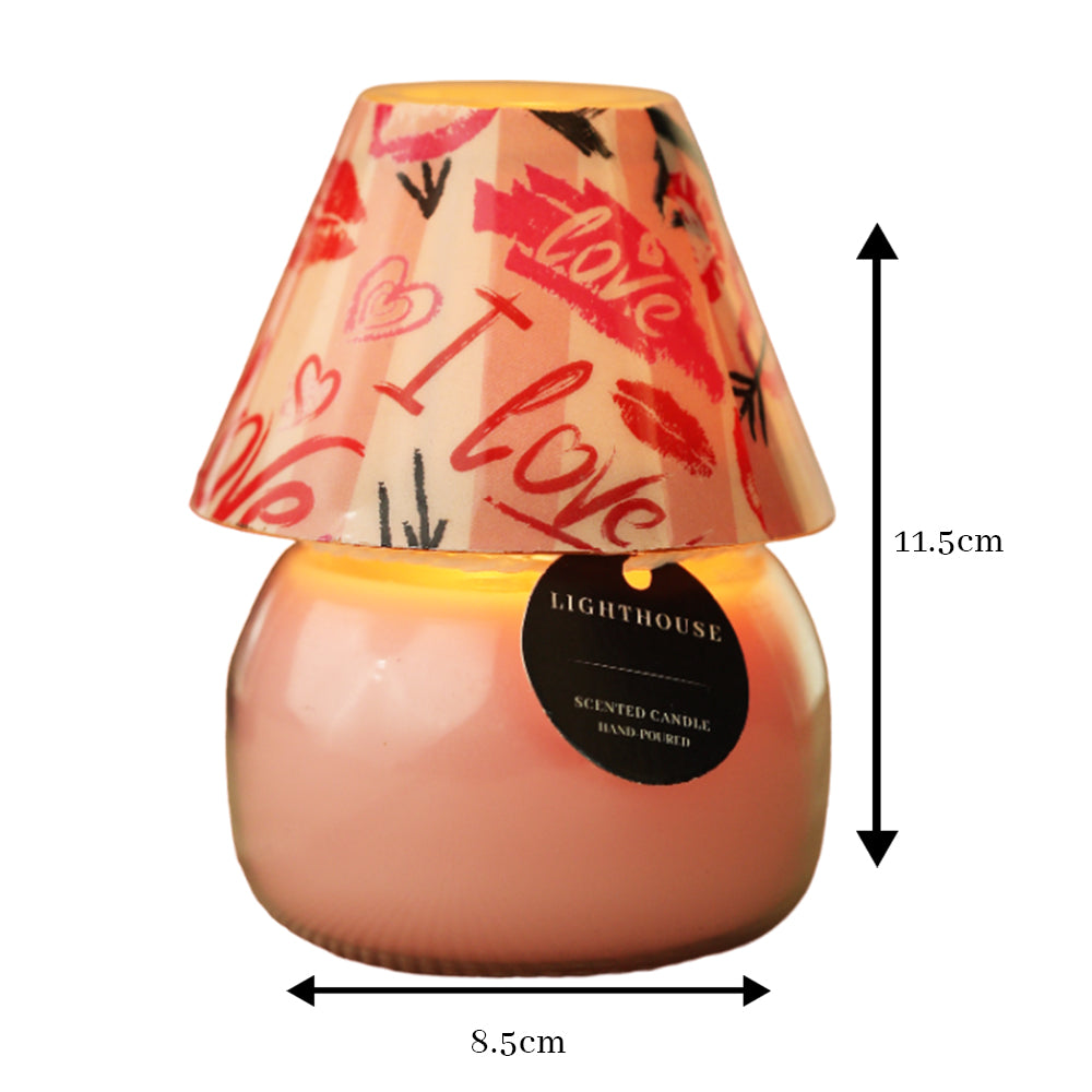 Scented Candle Online India Lighthouse Candle Scented Candle Lamps Pack of 2 - French Lavender & Fresh Rose Aroma Candle for Decoration