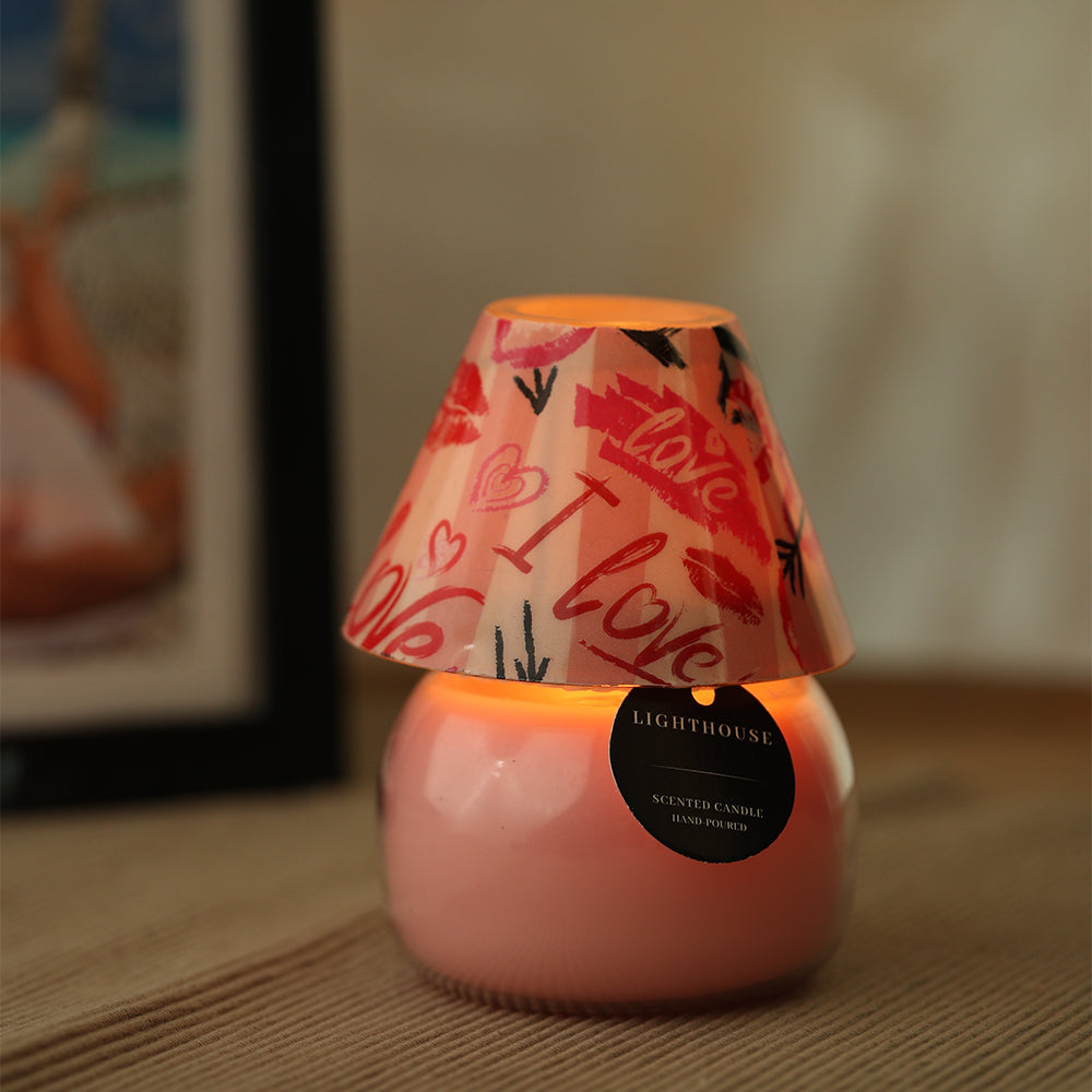 Scented Candle Online India Lighthouse Candle Scented Candle Lamps Pack of 2 - French Lavender & Fresh Rose Aroma Candle for Decoration