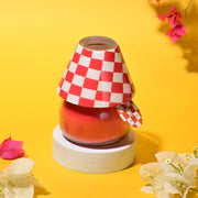 Scented Candle Online India Lighthouse Candle Scented Candle Scented Candle Lamps - Pack of 2 (Red & Yellow Checkered) Candle for Decoration