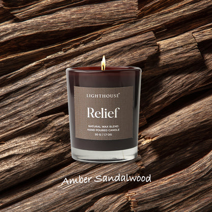 Scented Candle Online India Lighthouse Candle Scented Candle Wellness Scented Glass Candles Pack of 2 - Relief Candle for Decoration
