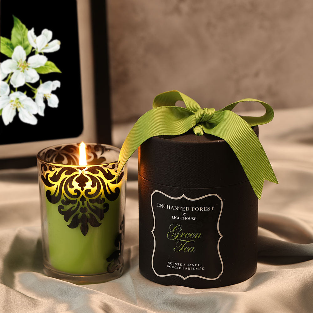 Scented Candle Online India All orders dispatch within 48 hours. 100% Free Returns. Happiness Guaranteed. Candles Luxury Jar Scented Candle - Jasmine Tea Aroma Candle for Decoration