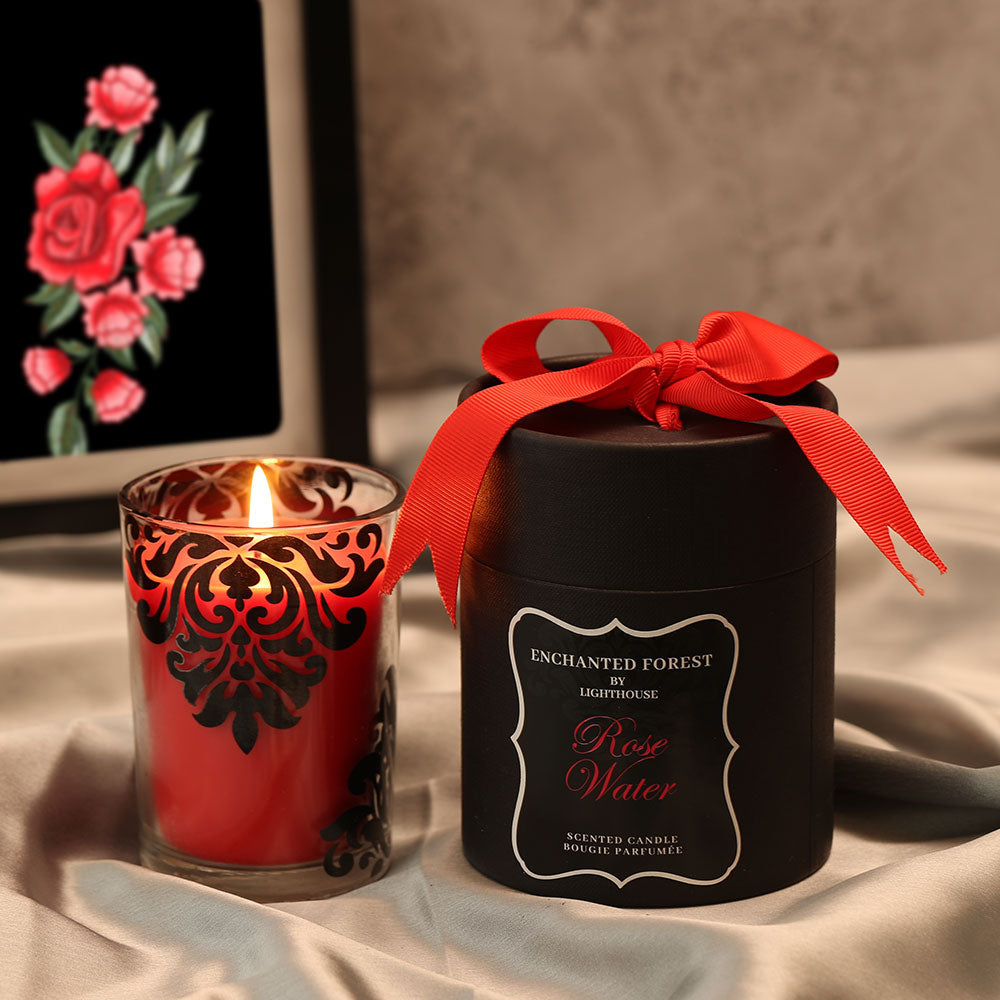 Scented Candle Online India All orders dispatch within 48 hours. 100% Free Returns. Happiness Guaranteed. Candles Luxury Jar Scented Candle - Rose Water Aroma Candle for Decoration