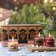 Scented Candle Online India All orders dispatch within 48 hours. 100% Free Returns. Happiness Guaranteed. Candles Royal Fest Scented Jar Candles Trio Gift Box - Pack of 3 Candle for Decoration