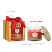 Scented Candle Online India All orders dispatch within 48 hours. 100% Free Returns. Happiness Guaranteed. Festive Combo 2 Soy Wax Jar Candles with Gift Box - Rose Garden & Royal Oudh Aroma Candle for Decoration