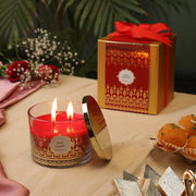 Scented Candle Online India All orders dispatch within 48 hours. 100% Free Returns. Happiness Guaranteed. Festive Combo 2 Soy Wax Jar Candles with Gift Box - Rose Garden & Royal Oudh Aroma Candle for Decoration