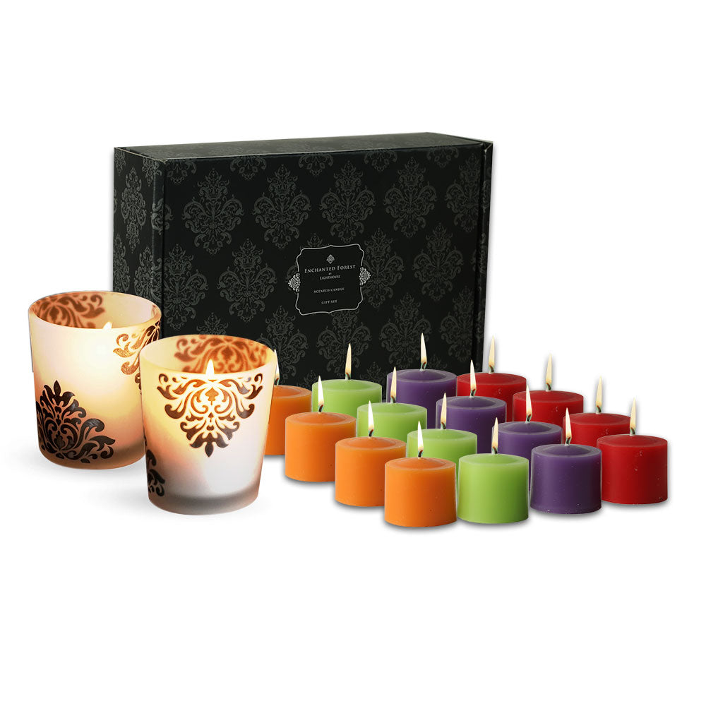 Scented Candle Online India Lighthouse Candle Enchanted Forest Scented Candle Luxurious Gift - Set of 16 Candle for Decoration