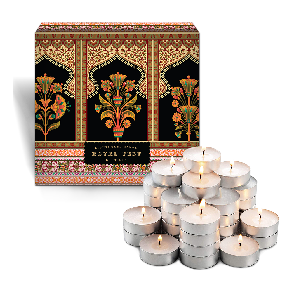 Organic Wax Smoke Less Unscented Tealight Candles Pack of 64