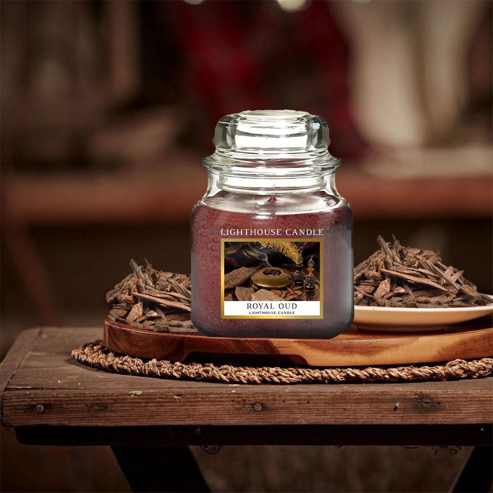 Scented Candle Online India Lighthouse Candle Royal Fest Scented Jar Candles Gift Box - Pack of 3 Candle for Decoration
